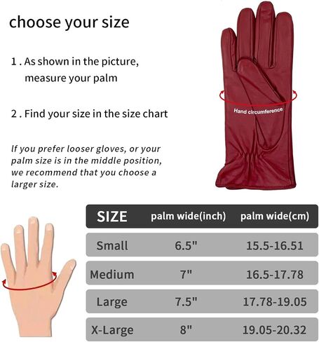 Zjjseloru Womens Clod Weather Gloves Lambskin leather Cashmere or Wool Lined in Saudi Arabia