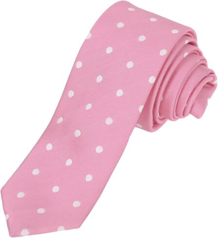 دان سميث ربطة عنق وردية رفيعة للحفلات ربطة عنق نحيفة من الألياف الدقيقة الحريرية مقاس 5.5 سم أصفر برتقالي أحمر in Kuwait