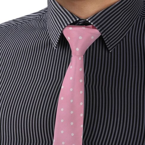 دان سميث ربطة عنق وردية رفيعة للحفلات ربطة عنق نحيفة من الألياف الدقيقة الحريرية مقاس 5.5 سم أصفر برتقالي أحمر in Kuwait