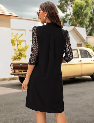 MISSKY Womens 3/4 Sleeve Shift Dress in Saudi Arabia