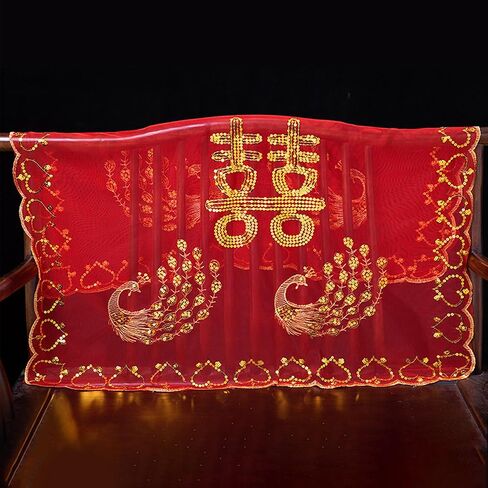 حجاب الزفاف الأحمر - حجاب الزفاف الأحمر الكلاسيكي - حجاب الزفاف الصيني للنساء قصير الزفاف - جمال الزفاف للعرائس العصريات - غطاء رأس إكسسوار دانتيل الزفاف للنساء in Kuwait