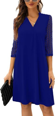 MISSKY Womens 3/4 Sleeve Shift Dress in Saudi Arabia