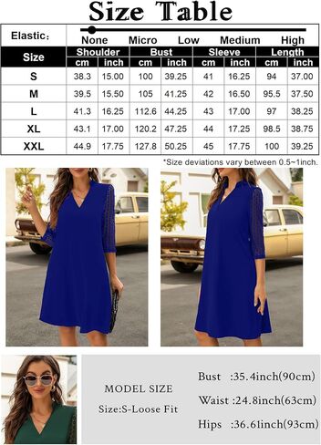 MISSKY Womens 3/4 Sleeve Shift Dress in Saudi Arabia