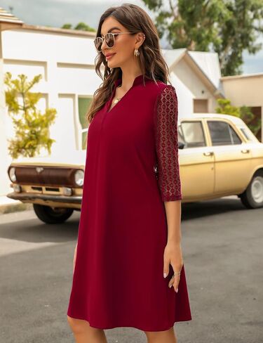 MISSKY Womens 3/4 Sleeve Shift Dress in Saudi Arabia