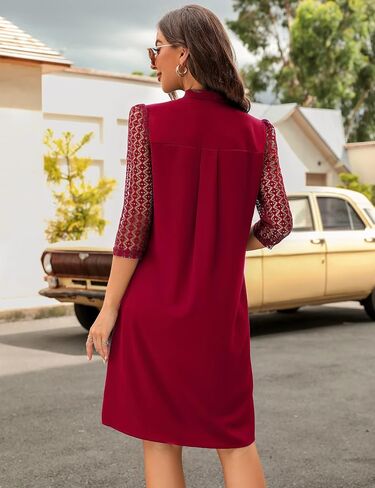 MISSKY Womens 3/4 Sleeve Shift Dress in Saudi Arabia