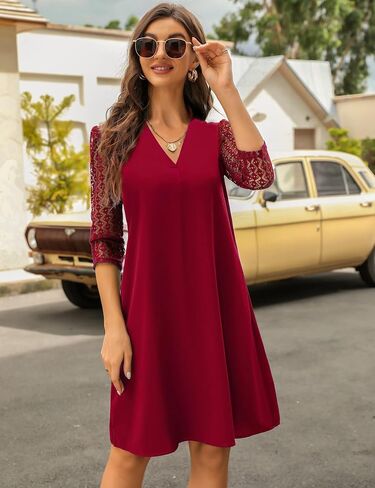 MISSKY Womens 3/4 Sleeve Shift Dress in Saudi Arabia