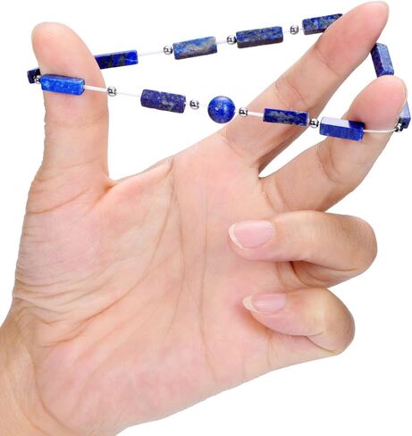 PESOENTH سوار كريستال للنساء والرجال، سوار حبة من الأحجار الكريمة الطبيعية، شفاء كريستال حجر شقرا القلق وتخفيف التوتر مكعبة مستديرة مطرزة تمتد سوار مجوهرات هدايا لعيد الميلاد in Kuwait