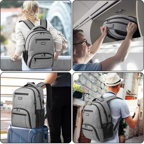 Backpack for Men Women, School Backpacks for Teen Boys Girls, Water Resistant Laptop Backpack with USB Charger, 15.6 Inch Black College Bookbag in Kuwait