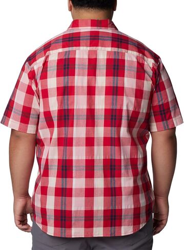 Columbia Men's Rapid Rivers II Short Sleeve Shirt, Mountain Red Multi Plaid, 5X Tall in Saudi Arabia