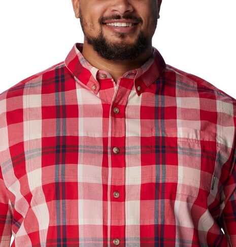 Columbia Men's Rapid Rivers II Short Sleeve Shirt, Mountain Red Multi Plaid, 5X Tall in Saudi Arabia