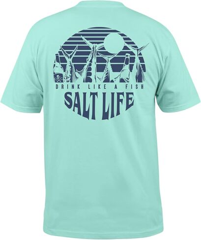 Salt Life Men's Drink Like a Fish Short Sleeve Crew Neck Tee in Saudi Arabia