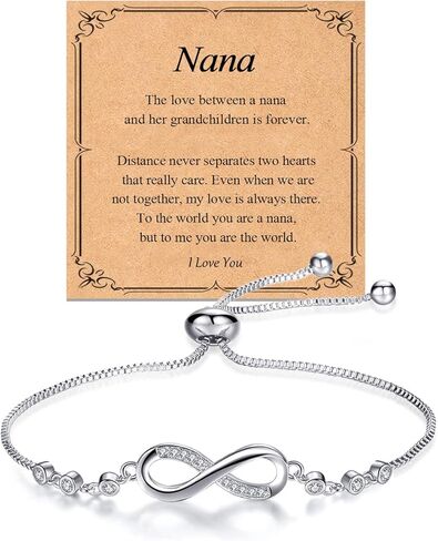 YSSHIN Gifts for Mom/Grandma/Nana/Girlfriend/Sister, Infinity Love Bracelet Birthday Wedding Gifts for Women Girls in Saudi Arabia