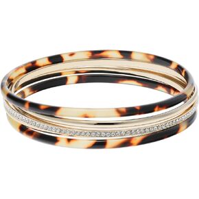 LAUREN Ralph Lauren Tortoise with Pave Bangle Bracelet Set Gold/Crystal/Tortoise One Size in Kuwait