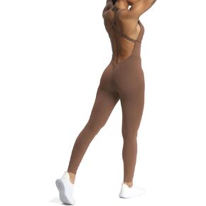بدلة تدريب Aoxjox للنساء من Brooke Cross Back قطعة واحدة من Scrunch Gym Yoga Sports Bra Jumpsuits