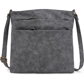 محفظة Kadynow Crossbody للنساء، حقيبة كروس كاجوال متعددة الجيوب، حقيبة كتف نسائية من الجلد البلوري in Saudi Arabia