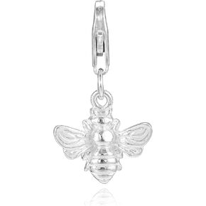 ZooWoo Sterling Silver Honey Bee Charm: Clip-On for Bracelets and Necklaces in Saudi Arabia