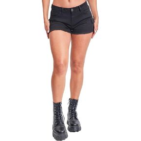 YMI Women's Mid Rise Cargo Shorts with Frayed Hem in Kuwait