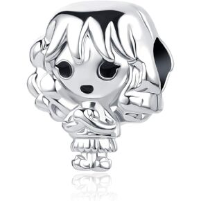 QeenseKc Little Pink Girl Boy Charm Harry Potter Hermione Japanese Dol Bead fit Pandora Charm Bracelet