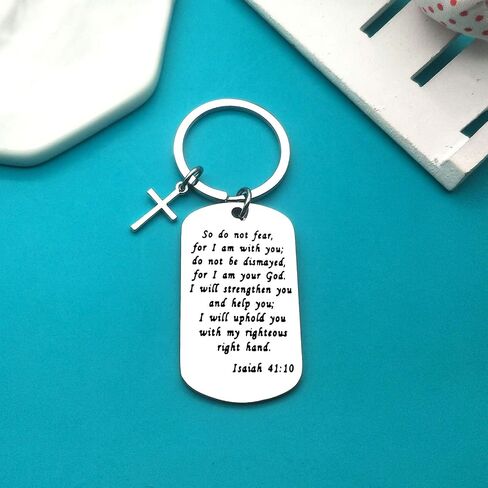 Christian Keychain Gifts Bible Verse Keychain So Do Not Fear for I am With You Keychain Baptism Gifts Inspirational Religious Gifts Communion Gifts Christian Gifts for Women Men Girls Boys in Saudi Arabia