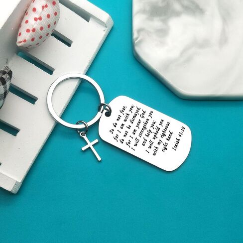 Christian Keychain Gifts Bible Verse Keychain So Do Not Fear for I am With You Keychain Baptism Gifts Inspirational Religious Gifts Communion Gifts Christian Gifts for Women Men Girls Boys in Saudi Arabia