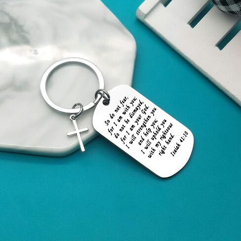 Christian Keychain Gifts Bible Verse Keychain So Do Not Fear for I am With You Keychain Baptism Gifts Inspirational Religious Gifts Communion Gifts Christian Gifts for Women Men Girls Boys in Saudi Arabia