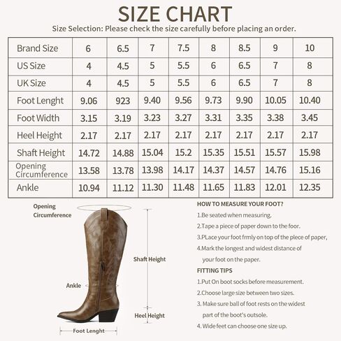 LISYIIZ Women's Knee High Cowboy Boots, Embroidered Western Boots | Pointed toe, knee-high shaft, western embroidery, block heel, concert-ready, festival-friendly, everyday styling in Saudi Arabia