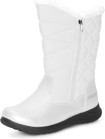Khombu Women's Carly Winter Boots Warm Faux Fur-Lined Tall Mid-Calf Height with Dual Zippers in Saudi Arabia
