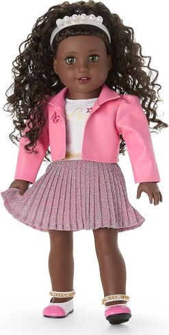 American Girl Truly Me 18-inch Doll Celebrity Chic Outfit with Jacket, Top, Skirt, Flats, and Ankle Straps, for Ages 6+ in Saudi Arabia