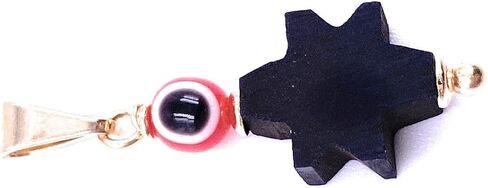 سحر Azabache الأصلي الأزرق عين الشر حماية قوية قلادة بيدرا الطبيعية كونترا المال دي أوجو (الدينية) in Kuwait