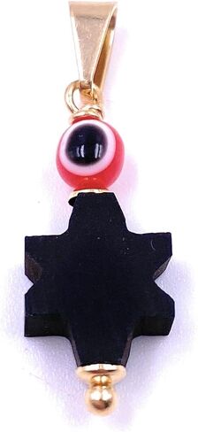 سحر Azabache الأصلي الأزرق عين الشر حماية قوية قلادة بيدرا الطبيعية كونترا المال دي أوجو (الدينية) in Kuwait