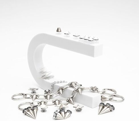 Ampadds Goth Shoe Charms 27PCS Punk Spike سحر الأحذية للفتيات الأولاد الكبار حزمة سحر الأحذية المعدنية لأساور المعصم الصنادل زخرفة الأحذية سحر عيد ميلاد حزب هدية in Kuwait