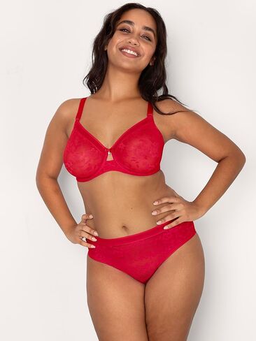 Curvy Couture Women's Plus Size No Show Lace Bra – Unlined, Underwire, and Soft Comfort in Saudi Arabia