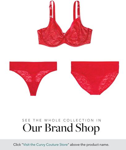Curvy Couture Women's Plus Size No Show Lace Bra – Unlined, Underwire, and Soft Comfort in Saudi Arabia