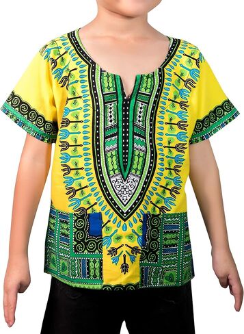 KlubKool Kids Dashiki Shirt Tribal African Children Boys Girls Shirts in Saudi Arabia