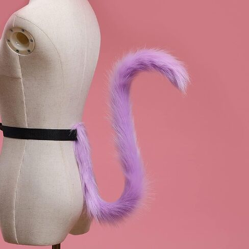 Cosplay Long Cat Tail and Ears Headband Set 2 PCS Pack Costume Accessories in Kuwait