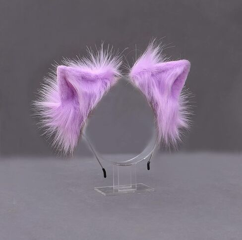 Cosplay Long Cat Tail and Ears Headband Set 2 PCS Pack Costume Accessories in Kuwait