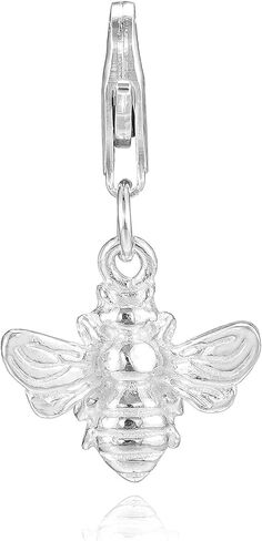 ZooWoo Sterling Silver Honey Bee Charm: Clip-On for Bracelets and Necklaces in Saudi Arabia