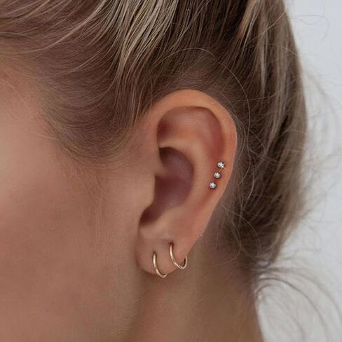 Mooncrush مجوهرات الحد الأدنى G23 الصلبة التيتانيوم الغضروف أقراط 16 جرام داخليا الخيوط اللولب أقراط الزنمة ميدوسا ثقب المجوهرات in Kuwait