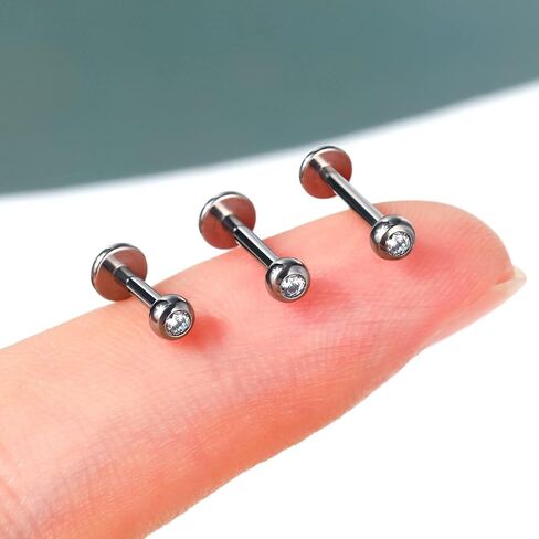 Mooncrush مجوهرات الحد الأدنى G23 الصلبة التيتانيوم الغضروف أقراط 16 جرام داخليا الخيوط اللولب أقراط الزنمة ميدوسا ثقب المجوهرات in Kuwait