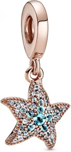 PANDORA Sparkling Starfish, Multi-Colored Crystal PANDORA Rose Dangle Charm - 788942C01 in Saudi Arabia