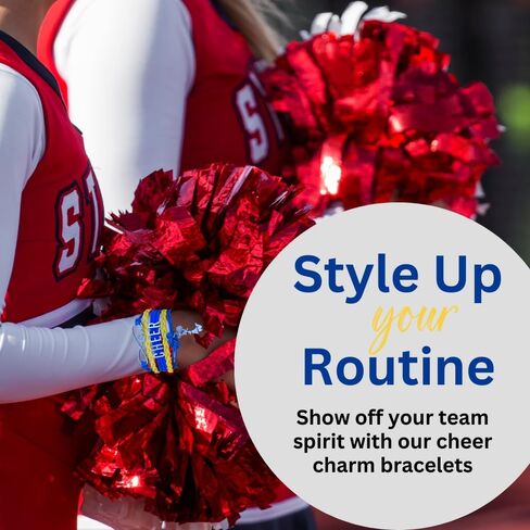 سوار Sportybella Cheer Charm - مجوهرات التشجيع القابلة للتعديل للفتيات إنفينيتي لوف بألوان الفريق للمشجعين (برتقالي/أسود) in Kuwait