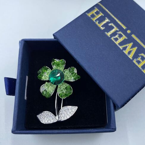 Diamond Flower Brooch, Antique Floral Inspire Brooch CZ Stone Brooch, Nature Inspire Brooch, Vintage Look Botanical Brooch, Unisex Jewelry Gift for Him or Her in Saudi Arabia
