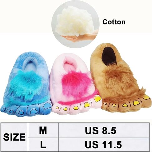 شبشب LIWOWOLI للرجال والنساء ذو ​​الفراء والمغامرة، شباشب مريحة للبالغين للشتاء الدافئ وأقدام الهوبيت in Kuwait