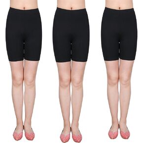 IRELIA 3 Pack Modal Girls Bike Shorts Solid Underwear for School Size 6-16