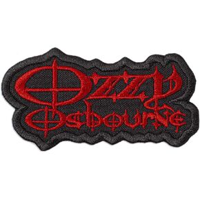 Ozzy Osbourne Patch, Red, Hard Rock, Heavy Metal Band/Embroidered/Iron On (3.3" x 1.8")