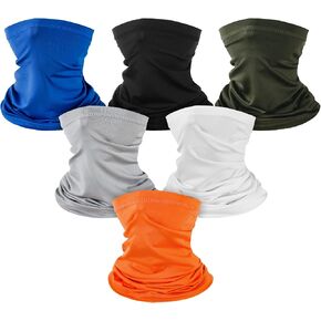 6 Pack Neck Gaiter Face Mask : Breathable Gator Masks Face Scarf Cover Balaclava & Bandana Headband Protect for Men Women in Saudi Arabia