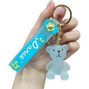 Yaihsuy Bear Resin Keychain Bear Key Ring Bag Charm for Car Keys, Backpack Accessories,Decoration Gift for Women Girls