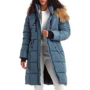 CANADA WEATHER GEAR Women's Winter Jacket - Heavyweight Long Length Bubble Puffer Parka (S-XL) in Kuwait