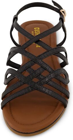 CUSHIONAIRE Women's Joanna flat sandal +Comfort Foam, Wide Widths Available in Saudi Arabia
