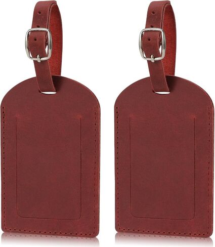 Ringsun Genuine Leather Luggage Tag for Suitcases ID Tags Bag Tags for Luggage (2 Pack) in Kuwait